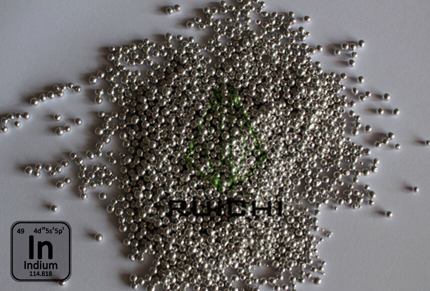 500 Grams 99.995% Pure Indium Granule Indium Shot element 49 Indium Metal Ball