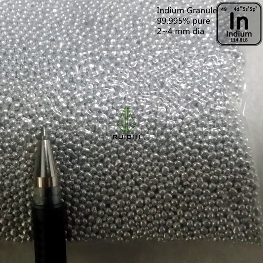 Indium Shot 99.995% Purity 1000g Indium Granule Indium Shot element 49 Indium Metal Ball