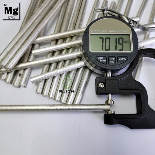 100 Stück Magnesiumstäbe, Magnesiummetallstäbe, 99,95 % rein, 7 mm Durchmesser x 152 mm Länge 