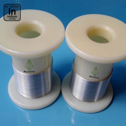 RUICHI 99.995% purity 0.5mm dia Indium Wire 1000g = 700 meters