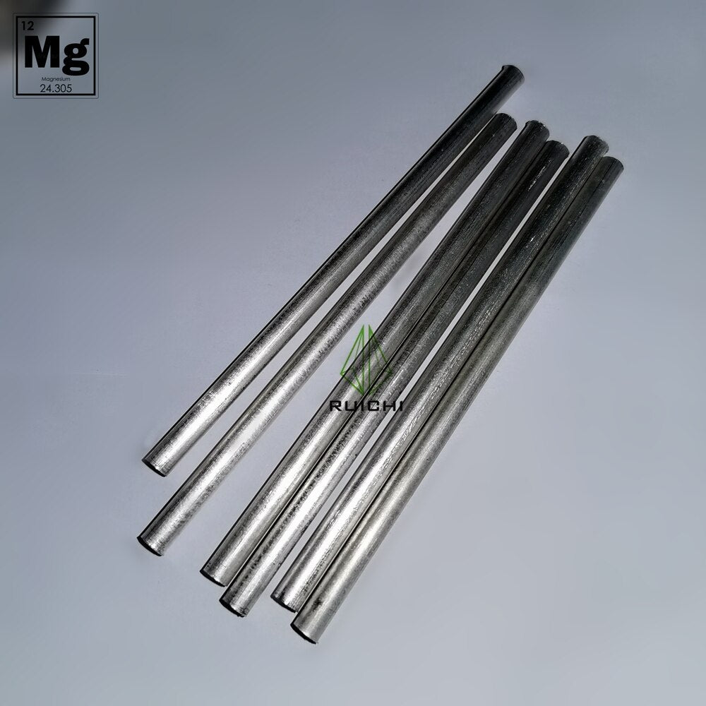 50 Stück Magnesium-Metallstäbe, rein, 7 mm Durchmesser x 152 mm Länge, Mg 99,95 % 