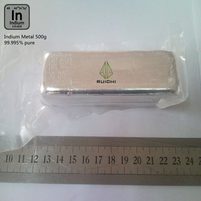 99,995% Purity 5g 10g 20g 50g 100g Indium metal Element 49 Indium Ingot Indium block