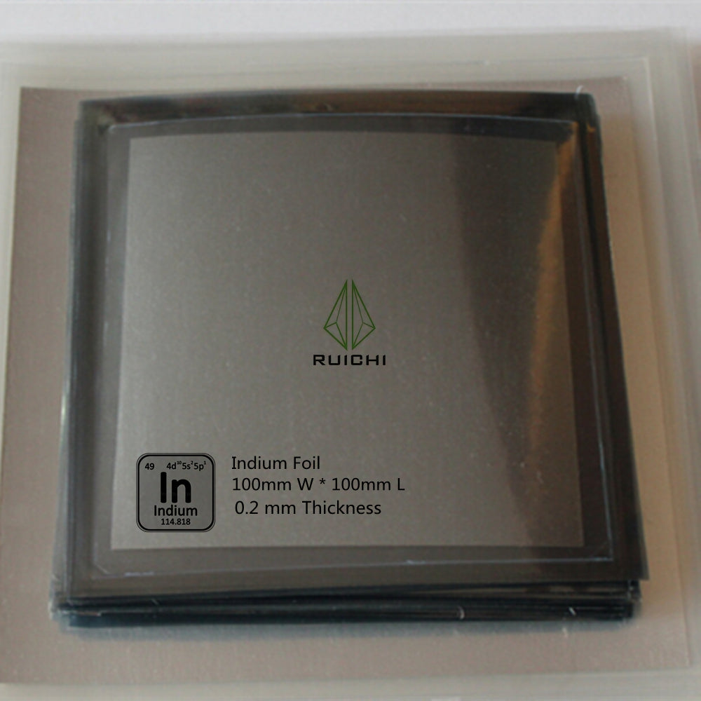 0.2mm Thickness Indium Foil Metal Sheet 99.995% Pure