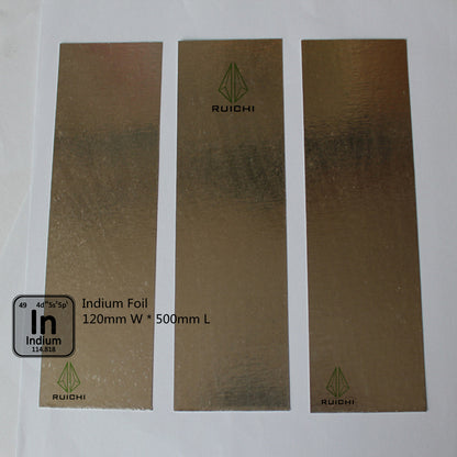 0.5mm Thickness Indium Foil Metal Sheet 99.995% Pure