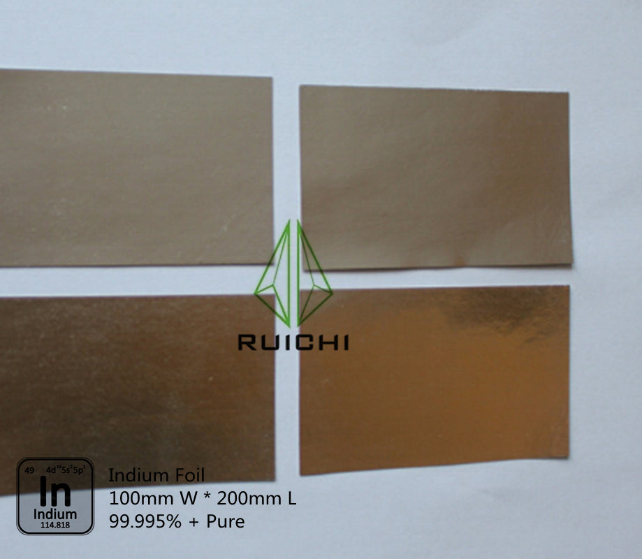 0.5mm Thickness Indium Foil Metal Sheet 99.995% Pure