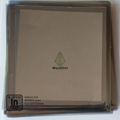 0.2mm Thickness Indium Foil Metal Sheet 99.995% Pure